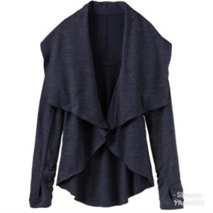 Athleta dark gray heaven II wrap open cardigan